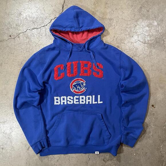 Fanatics Other - Vintage Chicago Cubs Hoodie Mens M Blue Sweatshirt MLB Baseball Team Logo Y2K